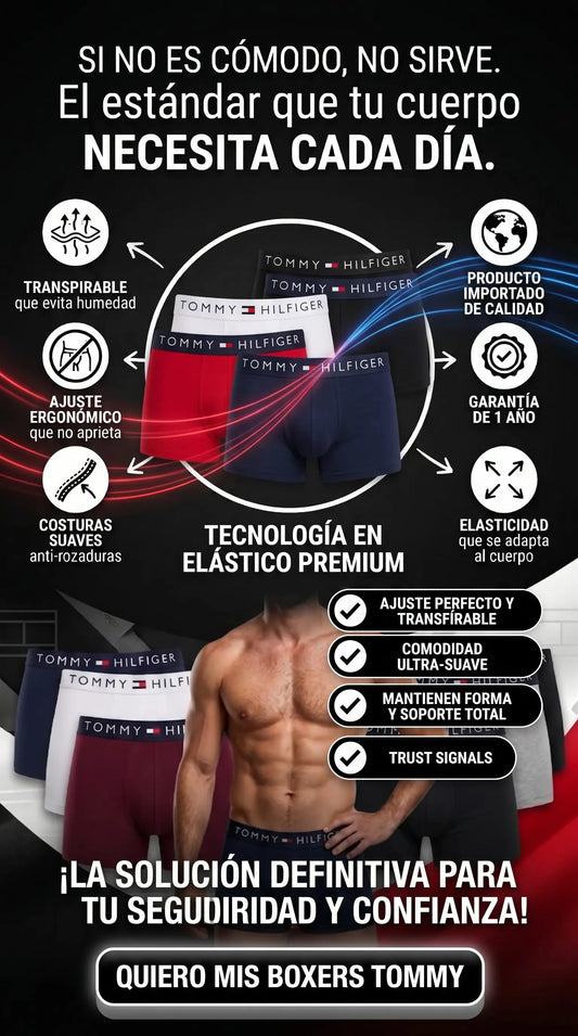 Boxers Tommy Hilfiger + 3 Pares de medias Tommy GRATIS Borrador