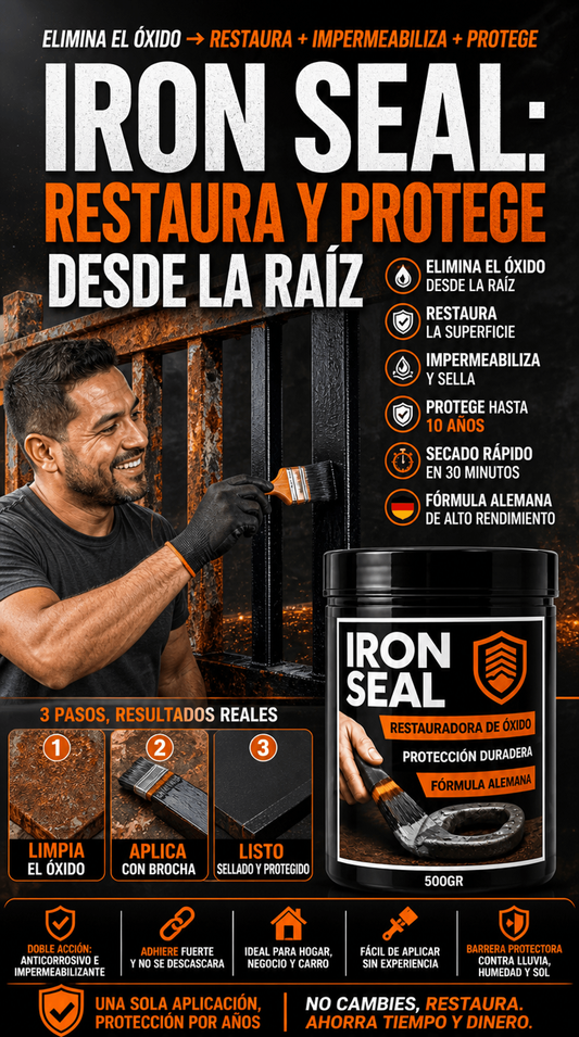 Iron Seal 2X1— Restaurador Anticorrosivo e Impermeabilizante