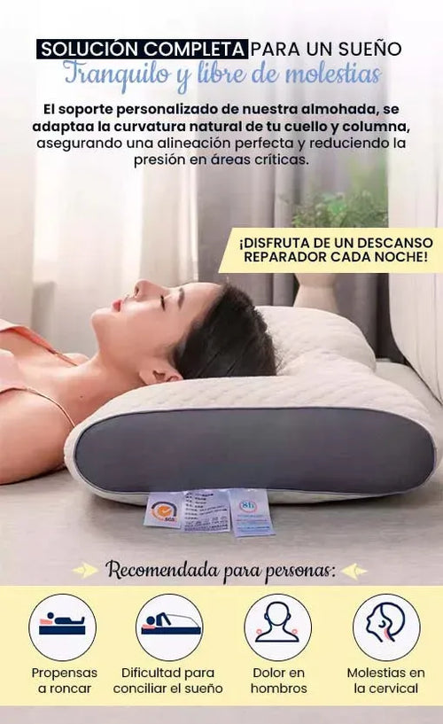 Almohada Ortopédica 3D Cervilux™ — Duerme Sin Dolor, Despierta Sin Molestias